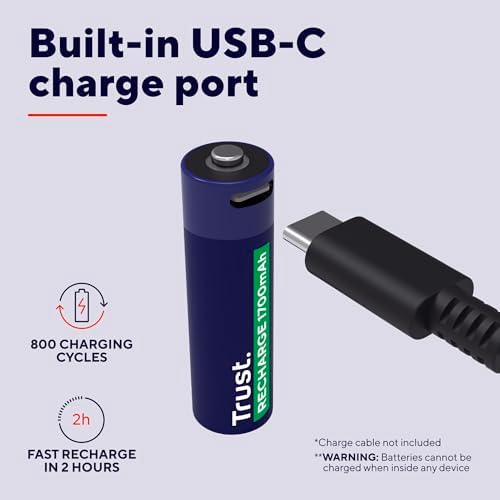 Vue 3 de Trust Piles Aa Rechargeables