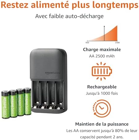 Vue 2 de Amazon Basics Batteries Nimh