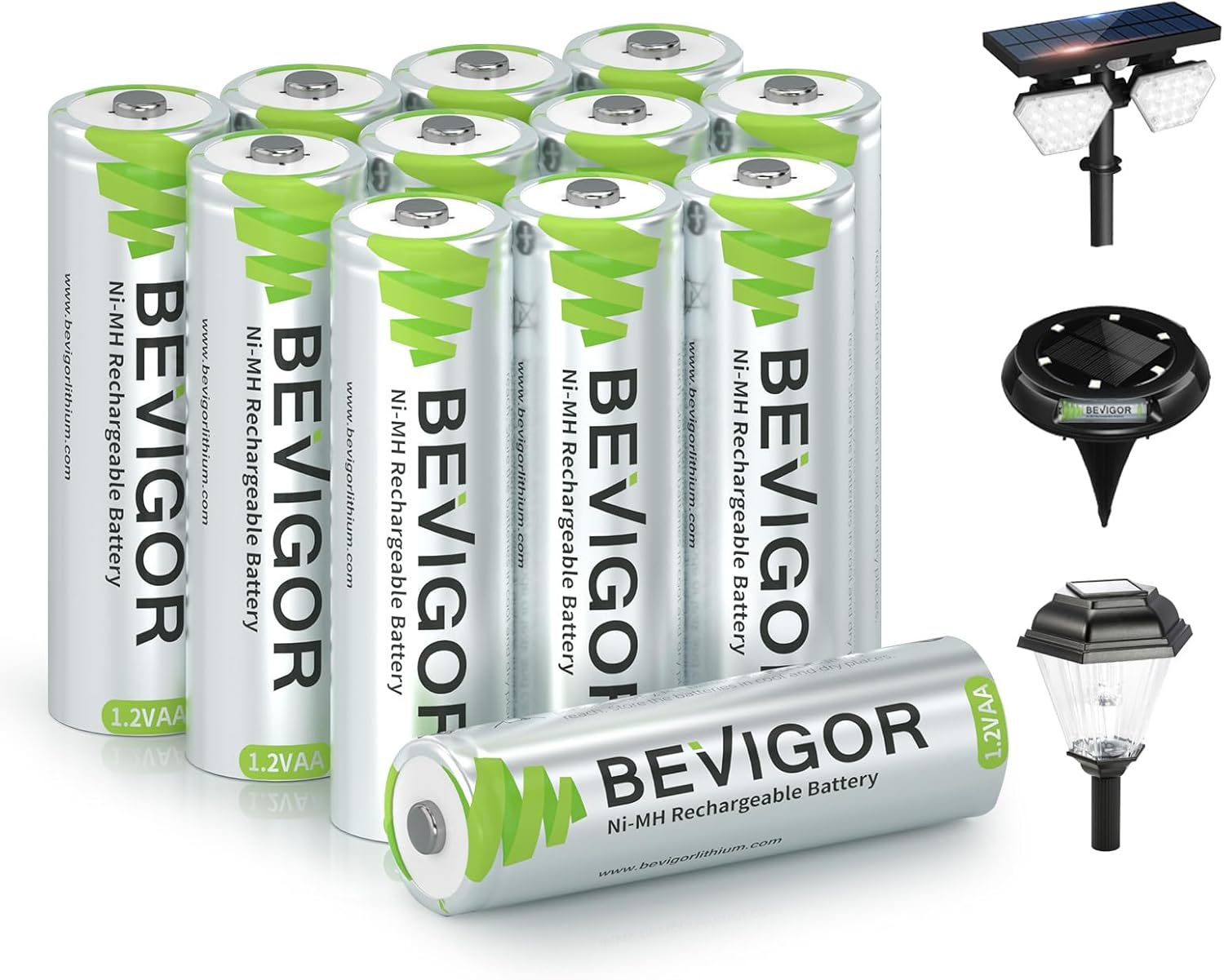 Bevigor Piles Rechargeables Solaires