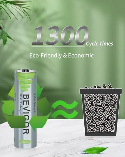 Vue 3 de Bevigor Piles Rechargeables Solaires