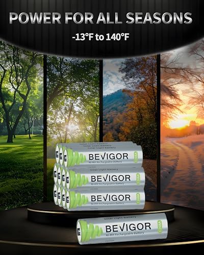 Vue 4 de Bevigor Piles Rechargeables Solaires