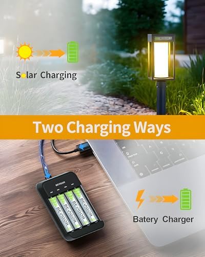 Vue 6 de Bevigor Piles Rechargeables Solaires