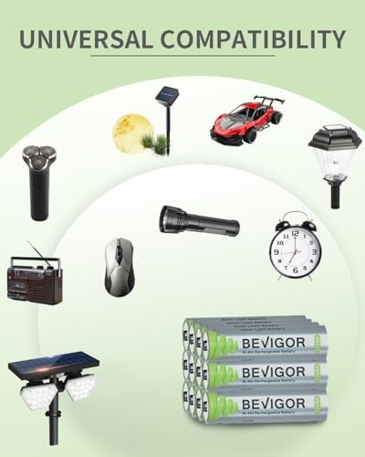 Vue 7 de Bevigor Piles Rechargeables Solaires