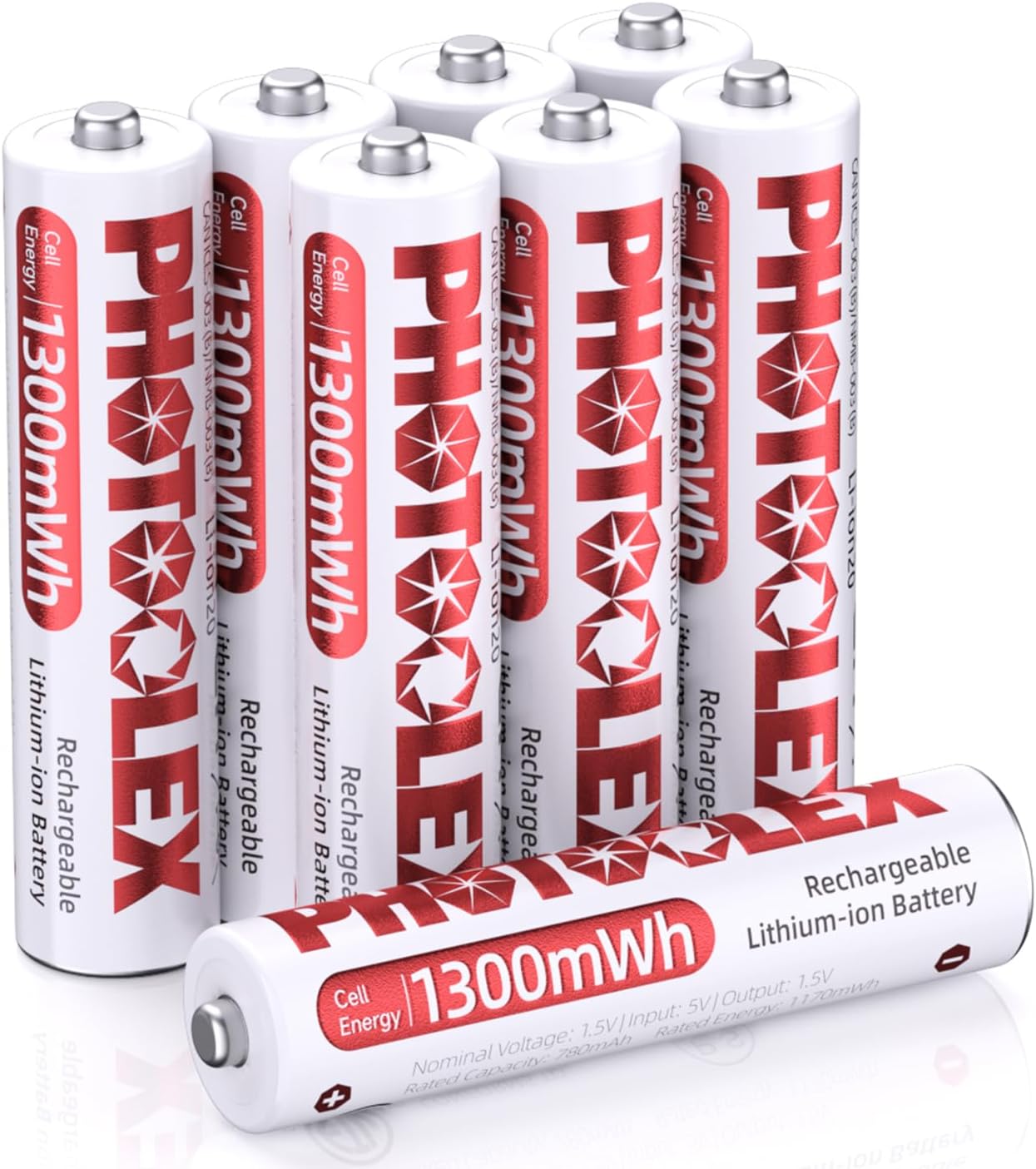 Photoolex Pcs Piles Rechargeables