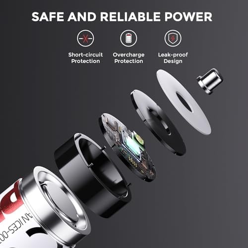 Vue 6 de Photoolex Pcs Piles Rechargeables