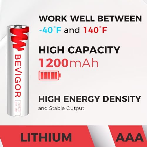 Vue 2 de Bevigor Piles Aaa Lithium