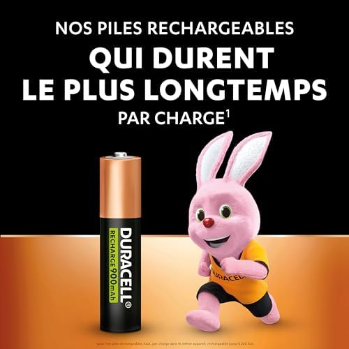 Vue 2 de Duracell Rechargeables Piles Aaa