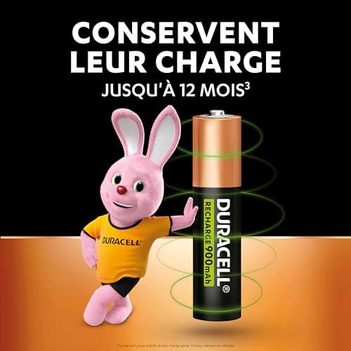 Vue 5 de Duracell Rechargeables Piles Aaa