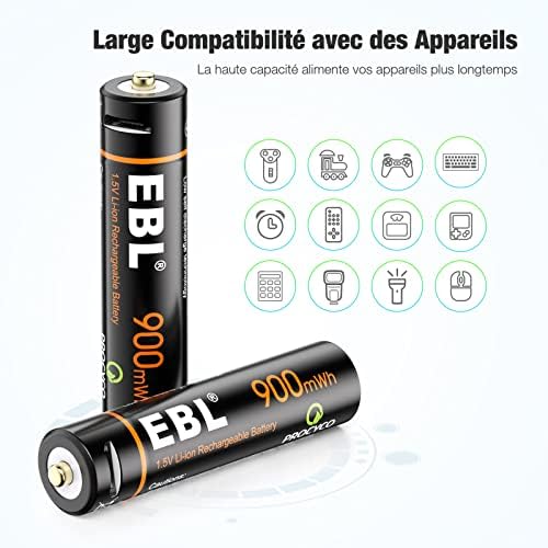 Vue 3 de Piles Rechargeables Aaa Usb