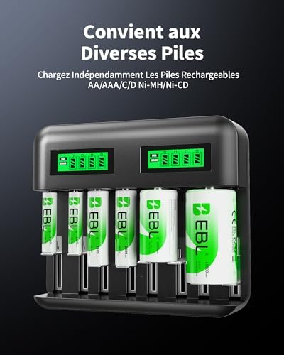 Vue 3 de Ebl Chargeur De Piles