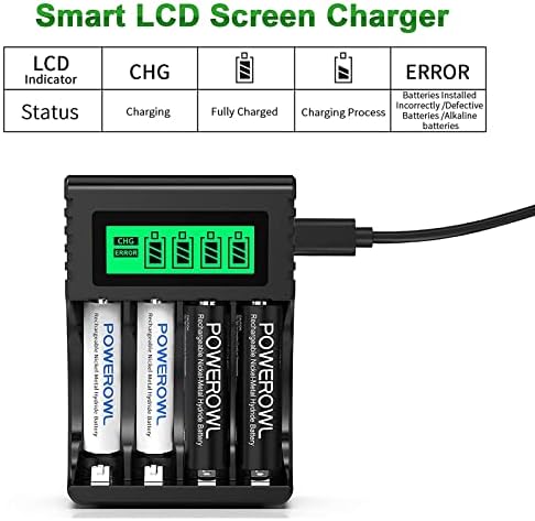 Vue 3 de Powerowl Chargeur De Piles