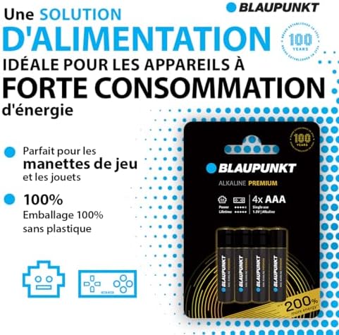 Vue 2 de Blaupunkt Aaa Piles Alcalines