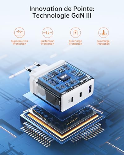 Vue 4 de Novoo Chargeur Usbc Gan