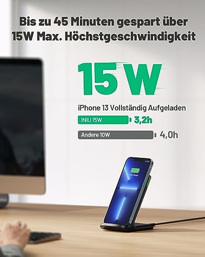 Vue 2 de Iniu Chargeur Sans Fil