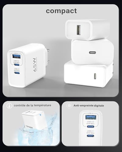 Vue 6 de Topadre Chargeur Usb