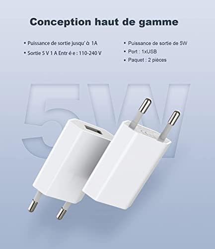Vue 4 de Prise Usb Secteur Pack