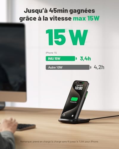 Vue 2 de Iniu Chargeur Induction