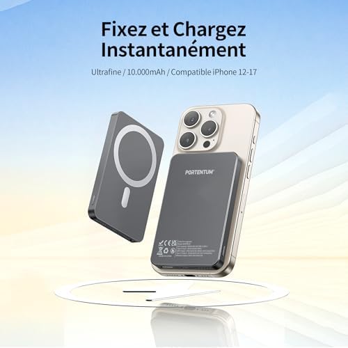 Vue 2 de Portentum Batterie Externe Magsafe