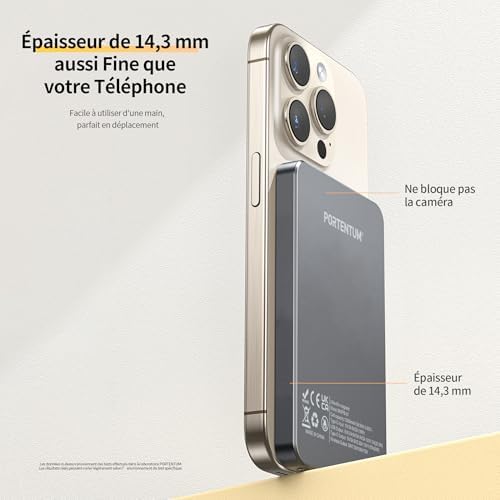 Vue 4 de Portentum Batterie Externe Magsafe