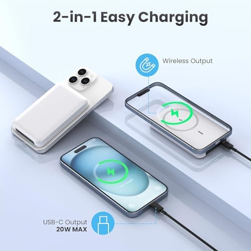 Vue 3 de Batterie Externe Magnetique Sans