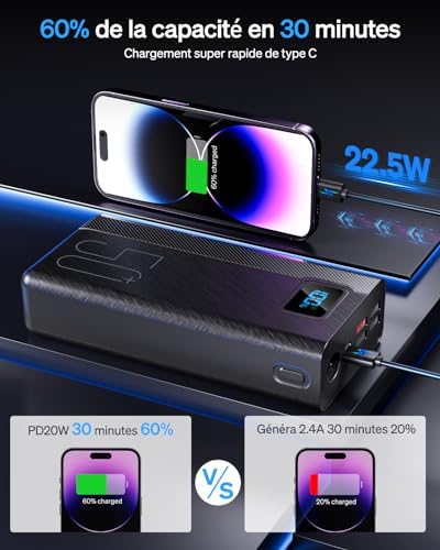 Vue 4 de Power Bank Mahw Batterie