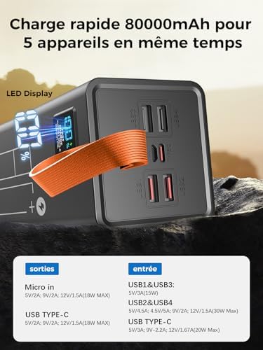 Vue 6 de Batterie Externe Mah Power