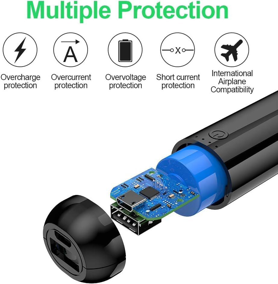 Vue 3 de Mini Batterie Externe Mah