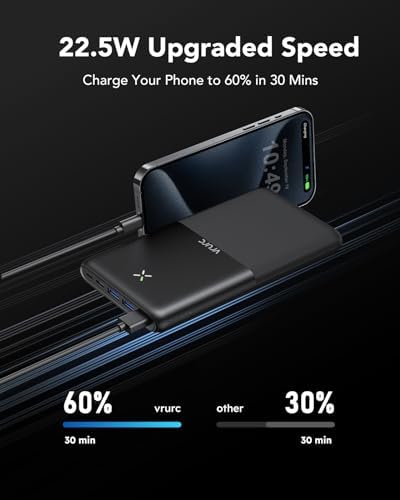 Vue 3 de Vrurc Batterie Externe Mah