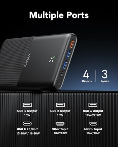 Vue 4 de Vrurc Batterie Externe Mah