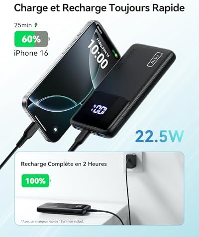 Vue 2 de Iniu Batterie Externe