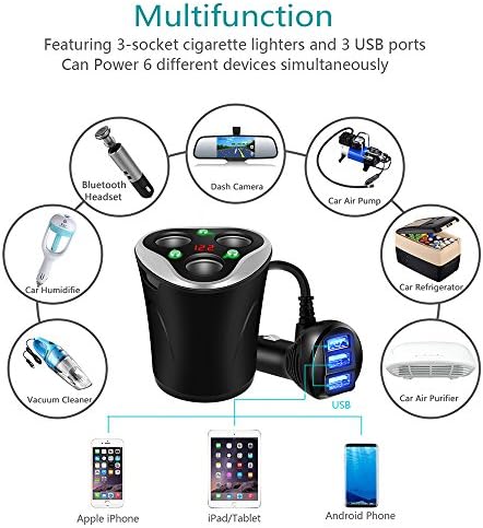 Vue 3 de Prises Allume Cigare Adaptateur