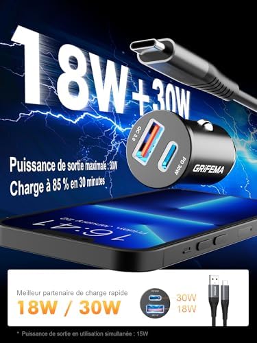 Vue 4 de Grifema Chargeur Allume Cigare