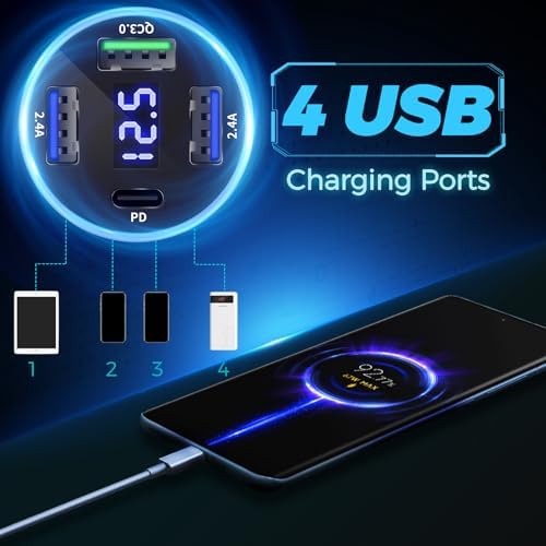 Vue 4 de Ports Chargeur Allume Cigare