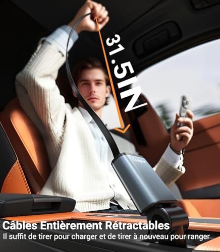 Vue 3 de En Retractable Chargeur Voitureultra