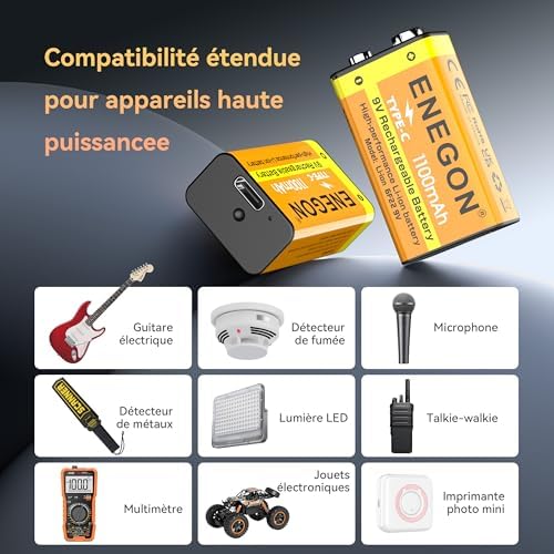 Vue 2 de Enegon Lot De Batteries