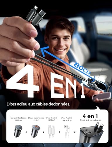 Vue 4 de Lisen En Retractable Chargeur