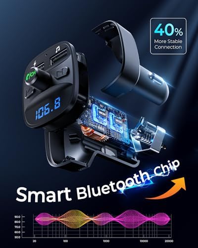 Vue 3 de Lencent Bluetooth Voiture Transmetteur