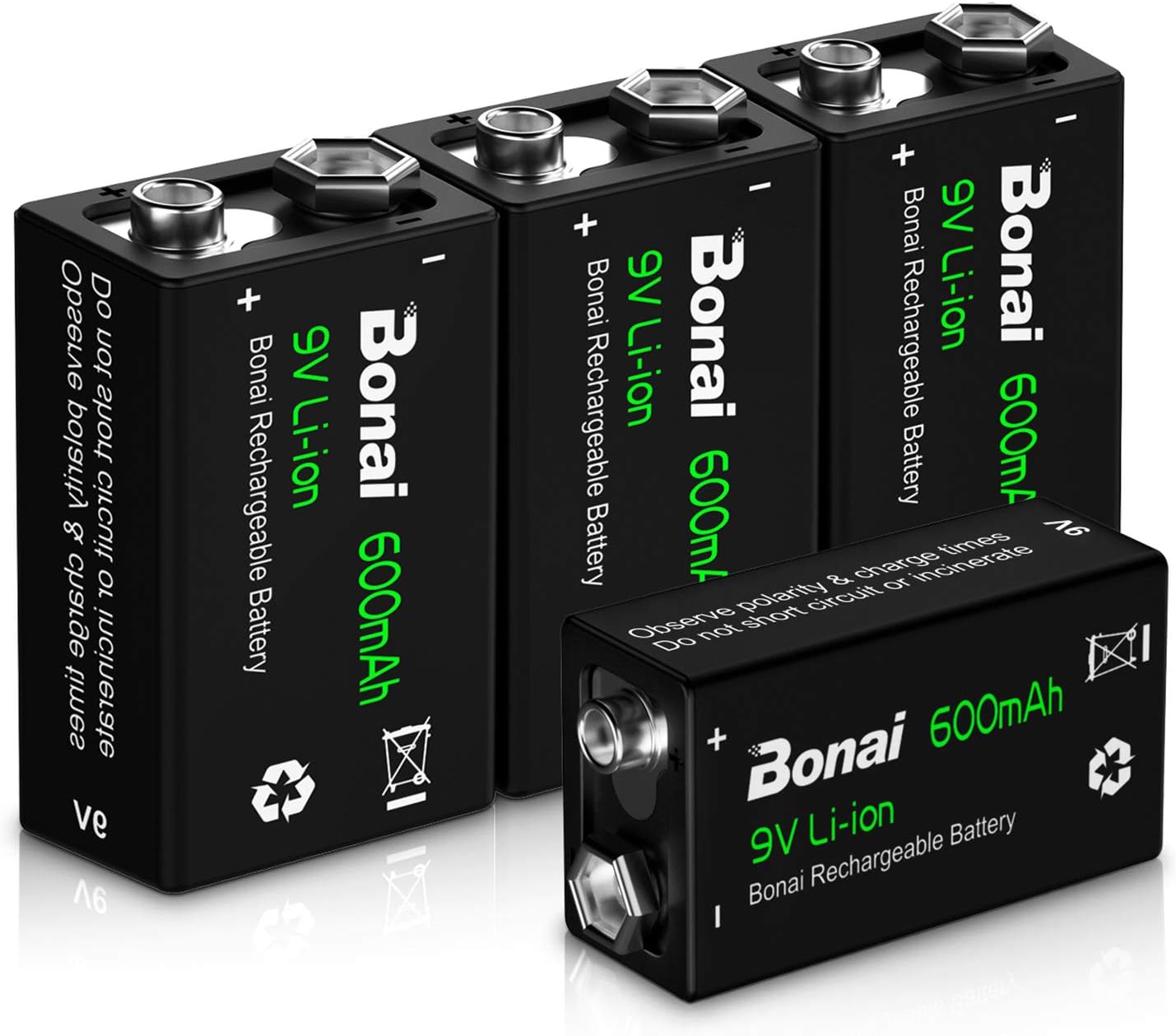 Bonai Pcs Piles Rechargeables