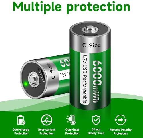 Vue 6 de Palogreen Piles Rechargeables