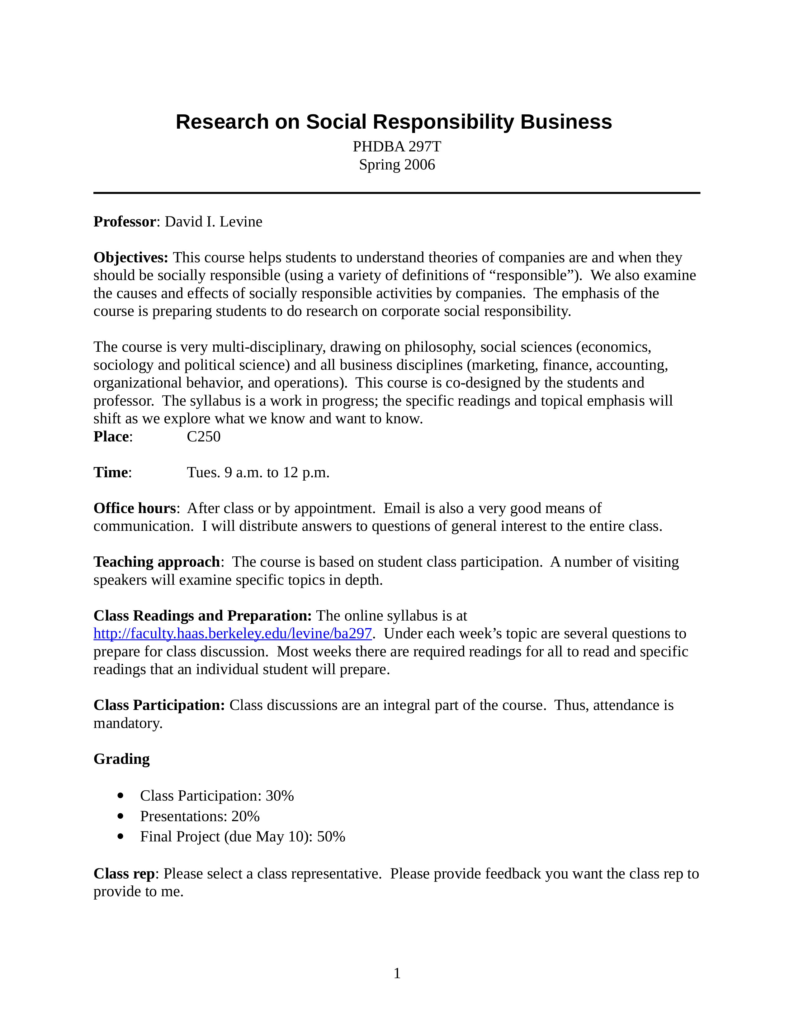 Research on Social Responsibility Business