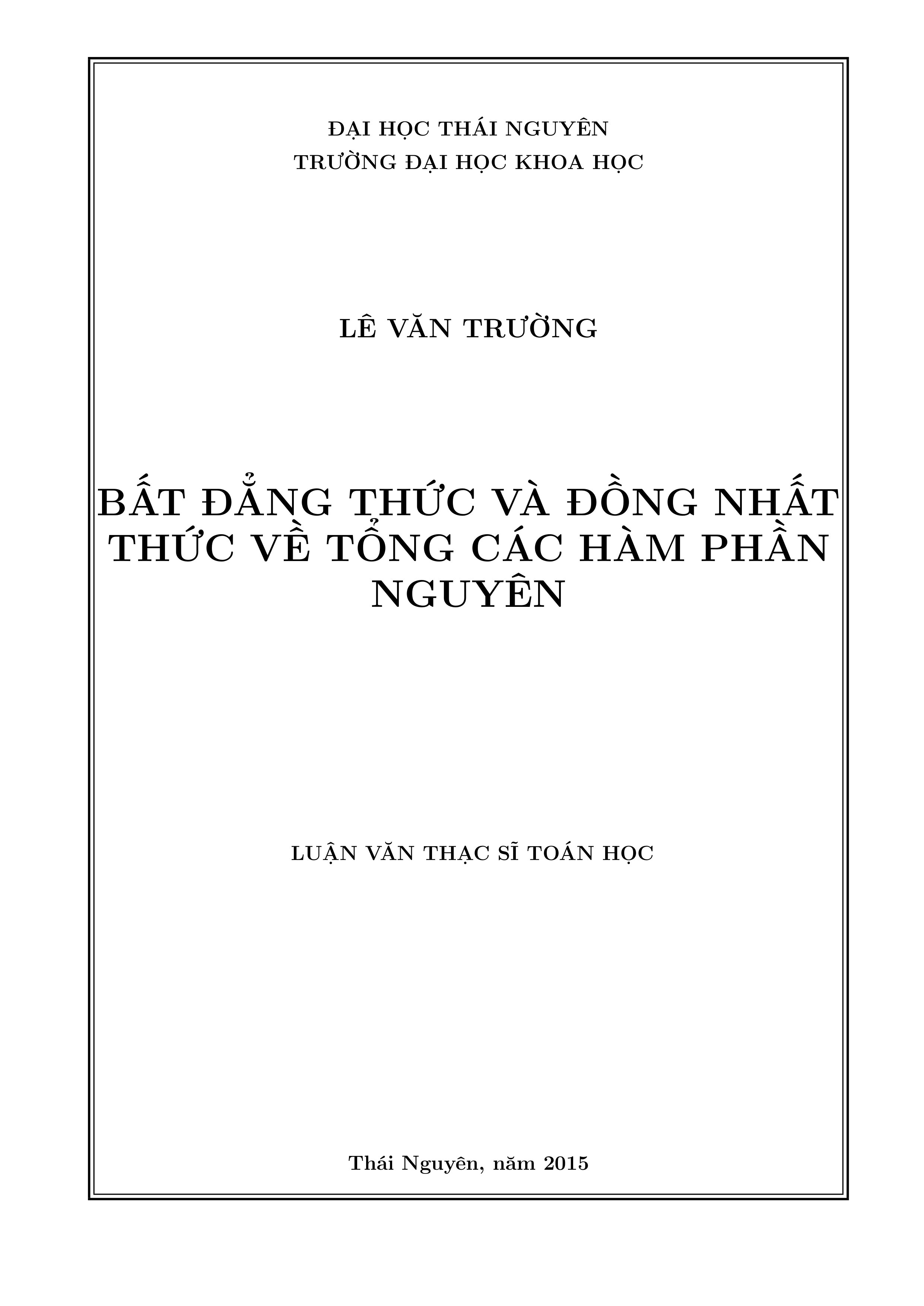 Bất đẳng thức và đồng nhất thức về tổng các hàm phần nguyên