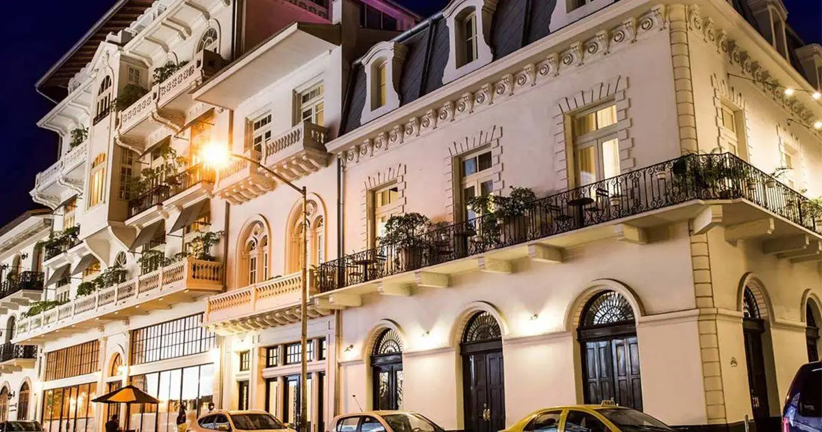 The American Trade Hotel, a restored 1917 neoclassical building in Casco Viejo, Panama City