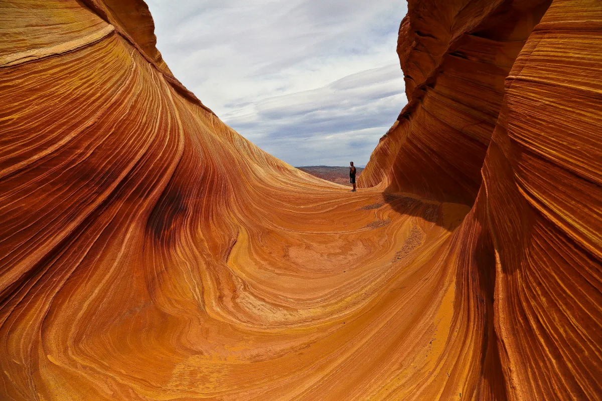 The Wave Arizona sandstone rock formation permit-only hiking