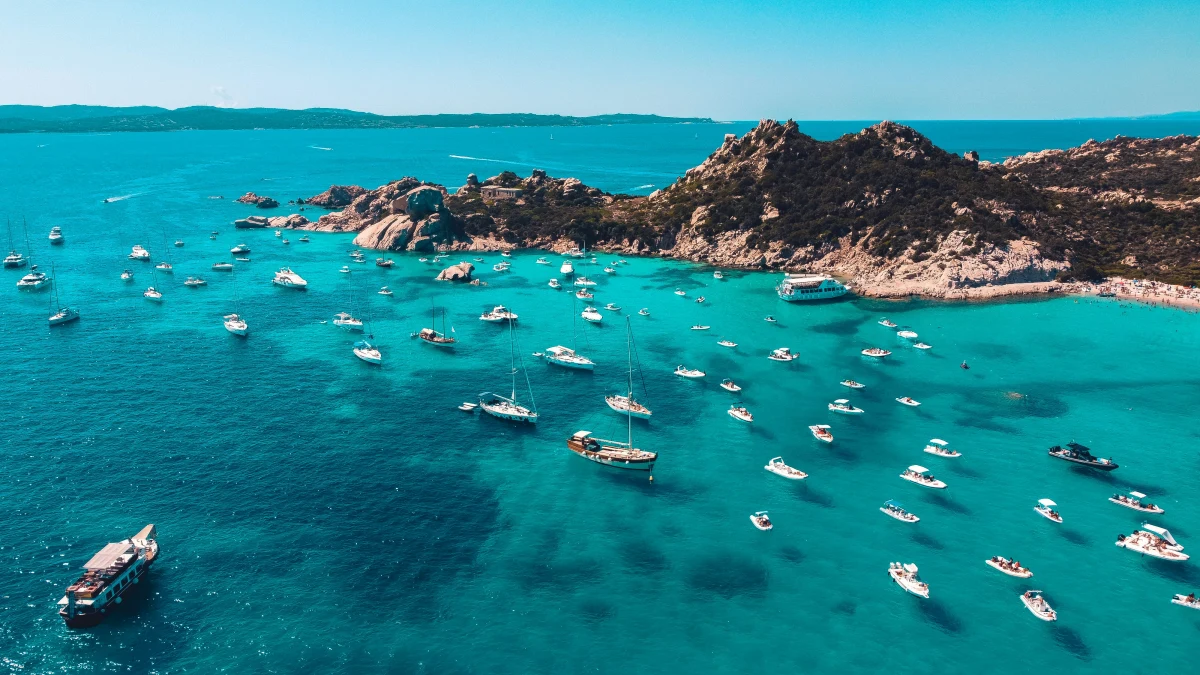 Sardinia crystal clear water luxury beach