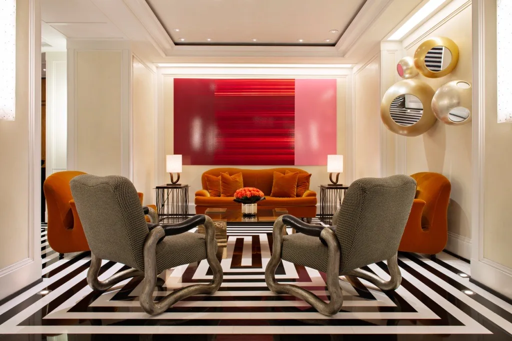 The Mark's Jacques Grange-designed bar and lounge on Madison Avenue, New York City