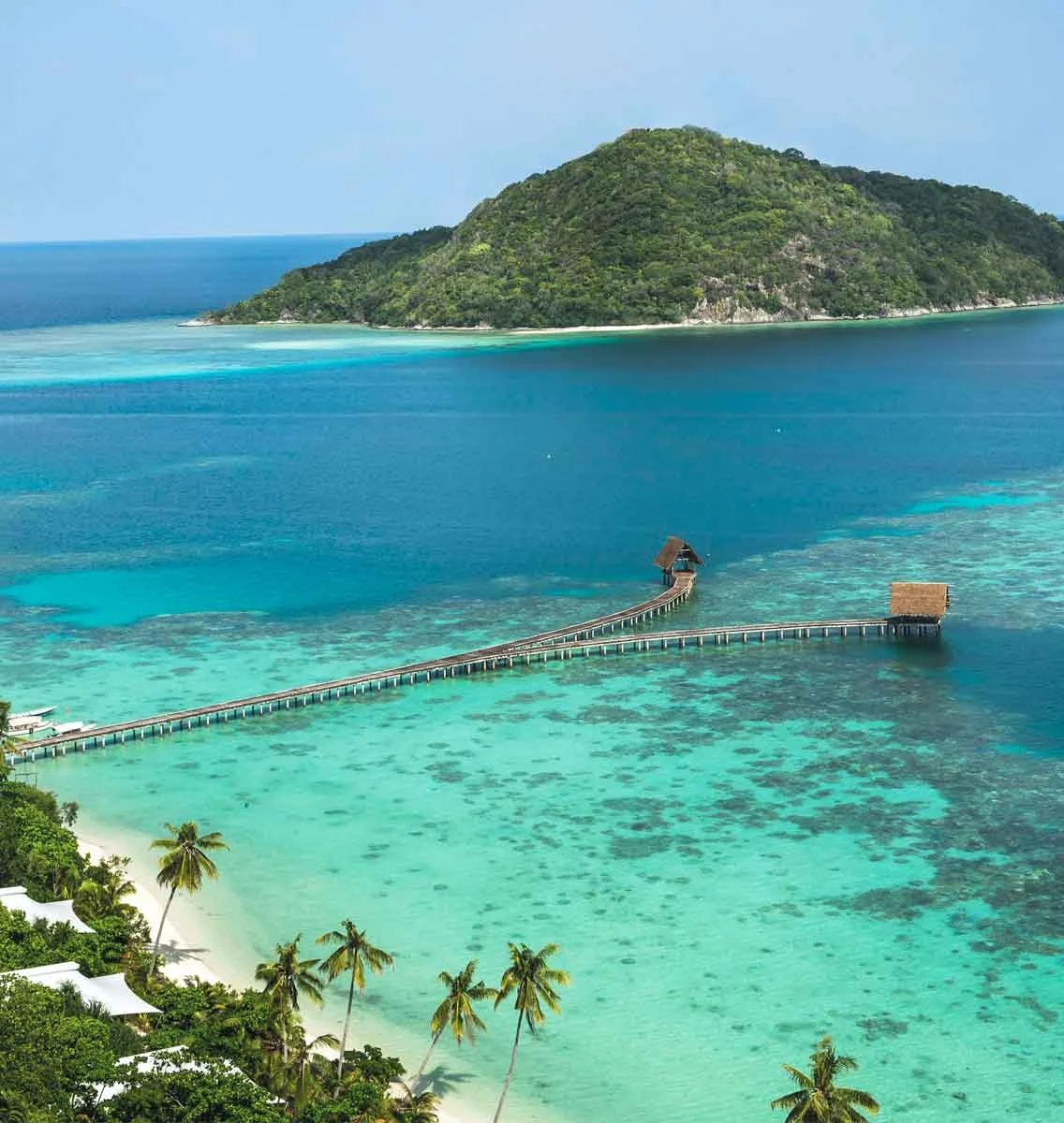 bawah reserve indonesia private island resort aerial