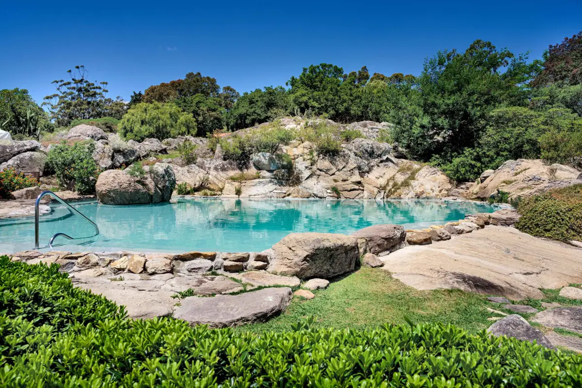 Hotel Fasano Punta del Este pool carved into natural rock at Las Piedras, the best hotel near Punta del Este Uruguay