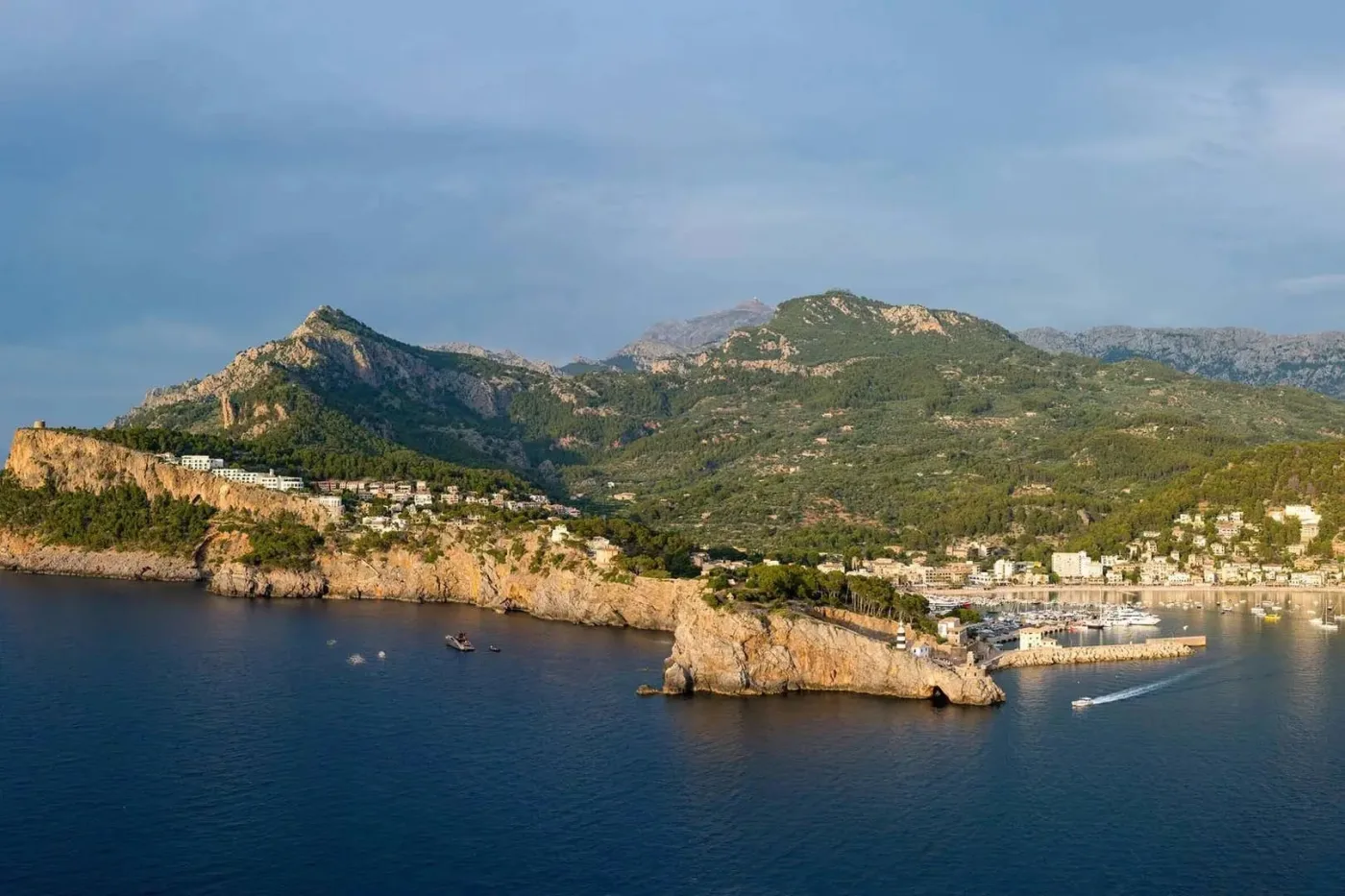 Serra de Tramuntana coast above Port de Soller, Mallorca