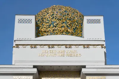 The golden laurel dome of the Vienna Secession building, emblem of the city's modern design movement