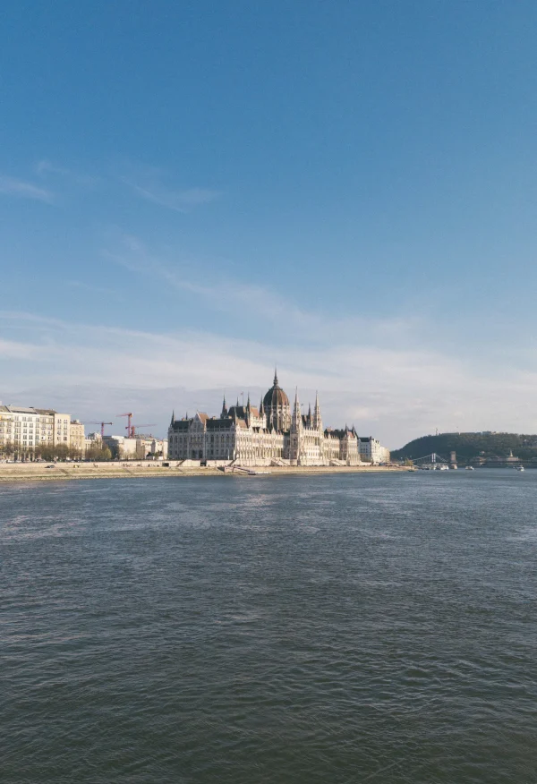 The Hungarian Parliament Building beside the Danube in Budapest.